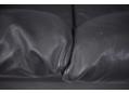 Brown colour buffalo leather upholstered Danish 3 seat sofa.