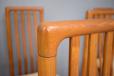 Boltinge Stolefabrik high back dining chairs in vintage teak