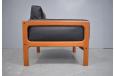Henry w Klein vintage teak and black leather armchair  - view 10