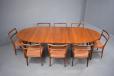 Vintage rosewood dining table and 8 matching chairs - Both Johannes Andersen design