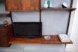4 bay modular shelving system in vintage rosewood by Danish Mobelfanrik