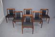 Set of original rosewood framed dining chairs designed by H W Klein.
