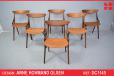 Set of 6 Arne Hovmand Olsen vintage teak dining chairs model 71 - view 1