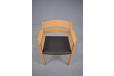 FDB denmark - ALBATROS armchair in oak and new black leather
