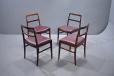 Rare set of 4 RIO-ROSEWOOD frame dining chairs model 430 design by Helge Sibast
