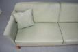 Modern danish 2 seat sofa in pale grey leather upholstery  - view 6