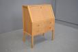 Compact writing desk with 2 large drawers and fold down writing space