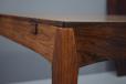 Tapering legs in solid rosewood are securely bolted to the sub-frame. Easy to remove for delivery.