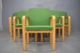 Single Danish design beech frame armchair 