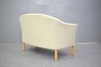 Small cream sofa with beech legs - Modern Danish Design