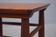 Teak side table with square top produced by Danish mobelfabrik