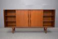 lots of shelved storage behind the doors and all of the shelves are adjustable / removable