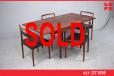 Vintage rosewood square-top dining table with 2 hidden leaves - view 1