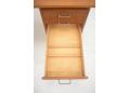 The drawers are long & run the depth of the desk top.