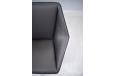 Vintage angular easy chair in premium black letaher