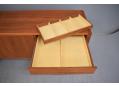 The top drawer has removable cutlery tray the slides on the main drawer sides and is felt lined