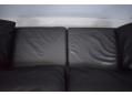 2 seat sofa upholstered in black colour leather, modern Danish design