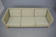 Soren Lund box frame 3 seater sofa in grey fabric upholstery