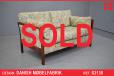 Small 2 seater beech frame sofa with floral upholstery | Danish Mobelfabrik - view 1