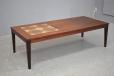Vintage rosewood coffee table with tiled top