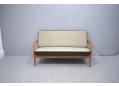 2 seat Grete Jalk sofa model 128 with single seat and back cushion