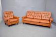 Vintage armchair in terracotta leather produced 1970s by Danish Mobelfabrik - view 10
