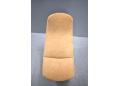 Cream coloured fabric on high back English swivel chair for reupholstery.