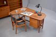Rare boomerang desk in teak designed by Arne Vodder  - view 2