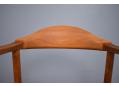 Curved back pitch pine frame armchair, Danish vintage design