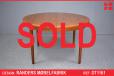Round teak dining table by Randers Mobelfabrik - view 1