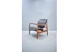Finn Juhl armchair in teak and black vinyl | France chair - view 2