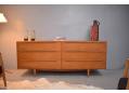 Teak Gentlemans dresser with 6 deep drawers. 1959 design by Kofod Larsen