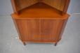 Vintage teak corner cabinet designed 1960s by Danish Mobelfabrik