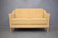 Danish Design 2 seater sofa with beige alcantara upholstery