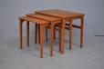 Set of 3 nesting tables in vintage teak - view 5