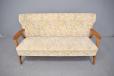 teak and oak showframe 2 seater sofa made by Danish cabinetmaker 1950s for sale