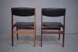 Rosewood Dining chairs with Black vinyl seats | NOVA - view 9