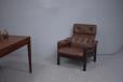 Vintage ox leather armchair with adjustable seat - view 11
