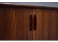 Tambour doors with solid rosewood carved handles