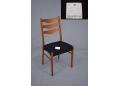 Arne Wahl Iversen vintage teak side chair with black wool upholstery - view 7