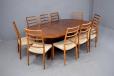 Set of 10 vintage rosewood dining chairs with high ladder back designed by Niels Moller