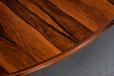 Midcentury Danish oval top rosewood dining table produced by Danish Mobelfabrik