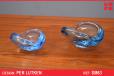 Per Lutken design blue glass ashtray | Holmegaard - view 1