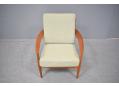 Fabric upholstered cushions for teak armchair model 128
