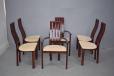 Set of 6 high back rosewood finish dining chairs | Skovby - view 2