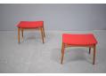 1954 design oak framed foot stools by Omann Junior.