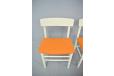 White set of 4 dining chairs produced 1970s by Farstrup Mobelfbrk