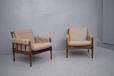 Rosewood armchair with new leather upholstery - Torbjorn Afdal