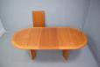 vintage cherry wood dining table with 2 extra leaves by Skovby 