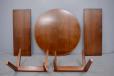 Vintage circular rosewood extending dining table designed 1962 by John Mortensen for sale